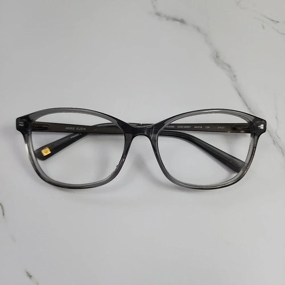 ANNE‎ KLEIN EYEGLASSES FRAMES ONLY AK5060 035 54-16-135 GREY FRAMES ONLY